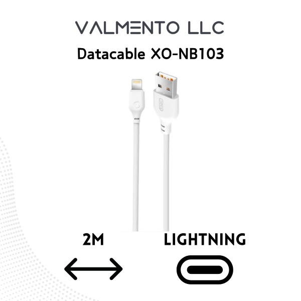 Datakabel XO-NB103, USB-A zu Lightning, Weiß, 2m